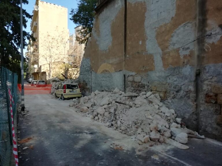 Crollo Muro a Palermo: i danni